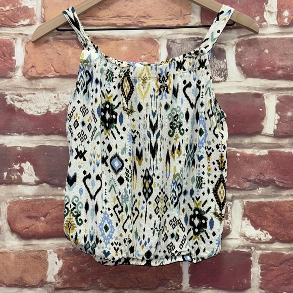 Anthropologie Jane + Delancey Top Women's M Multicolor Metallic Boho Ikat Tank - Picture 4 of 8
